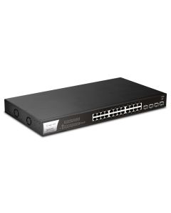 DrayTek VigorSwitch P1281x managed 24-poorts PoE+ Gigabit switch
