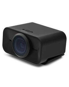Bovenkant en zijkant en voorkant met lens van de EPOS EXPAND Vision 1 personal USB webcam