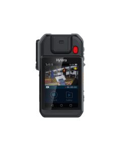 Voorkant van de Hytera VM750D bodycam met display, Bluetooth, GPS, WiFi en 4G