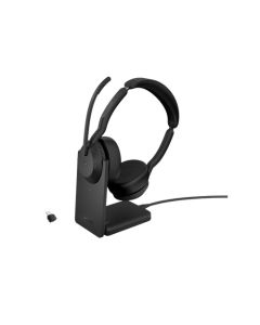 Jabra Evolve2 55 serie headset met USB-A of USB-C dongle en optioneel laadstation