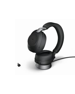 Jabra Evolve2 85 serie Bluetooth headset met USB-A of USB-C dongle en optioneel laadstation