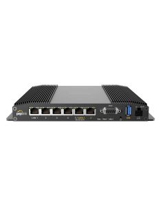 Voorkant van de Peplink MAX BR2 Pro 5G Global router met WAN poorten en LAN poorten en een USB poort