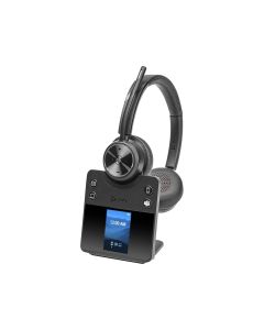 Poly Savi 7400 serie draadloze DECT headset met laadstation voor bureautelefoon, pc en mobiel