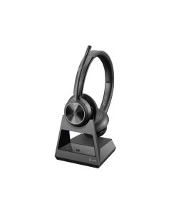 Poly Savi 7300 serie draadloze DECT headset voor bureautelefoon en pc inclusief laadstation