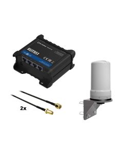 Teltonika RUT951 4G LTE router met 6.9 dBi CELL 4G MIMO omni antenne  met 2 meter kabels
