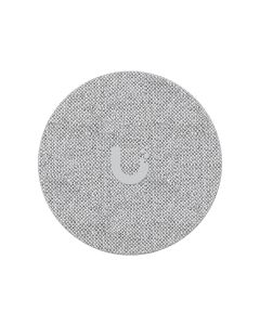 Voorkant en speakerzijde van de Ubiquiti UniFi PoE Smart Chime met Ubiquiti logo