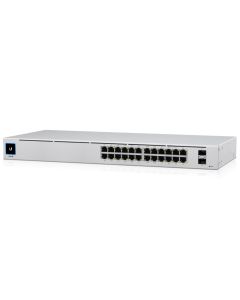 Ubiquiti UniFi USW-24-POE Gen2 24-poorts L2 Managed Gigabit PoE+ Switch voorkant poorten