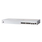 Cisco CBS350-8XT 8-poorts Managed L3 10GE switch + 2x SFP+ voorkant en zijkant