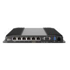 Voorkant van de Peplink MAX BR2 Pro 5G Global router met WAN poorten en LAN poorten en een USB poort