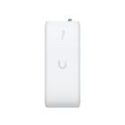 Voorkant van de Ubiquiti UniFi Device Bridge met een Ubiquiti logo en RP-SMA antenneconnector aan de bovenkant