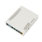 Bovenkant en de aansluitingen van de MikroTik RB951Ui-2HnD WiFi router