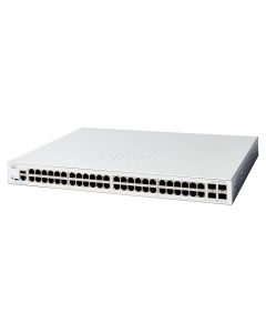 Voorkant van de Cisco Catalyst C1300-48T-4X managed 48-poorts layer 3 netwerk switch