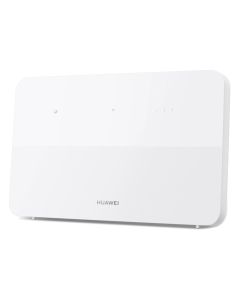 Rechter zijkant en voorkant van de Huawei B636-336 CAT13 4G+ router met WiFi 6