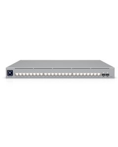 Ubiquiti UniFi ECS-24-POE 24-poorts L3 Managed Multi-Gigabit PoE+++ Switch voorkant ethernetpoorten