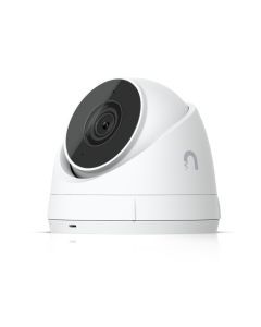 Zijkant en voorkant van de Ubiquiti UniFi Protect G5 Turret Ultra beveiligingscamera